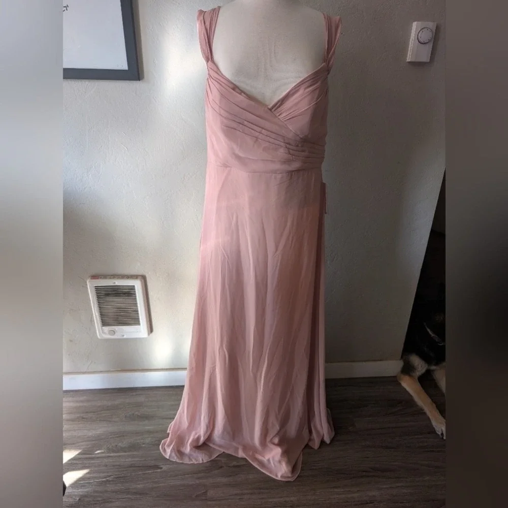 Birdy Grey Floor Length Maxi‎ Dress In Dusty Rose Sz 3XL